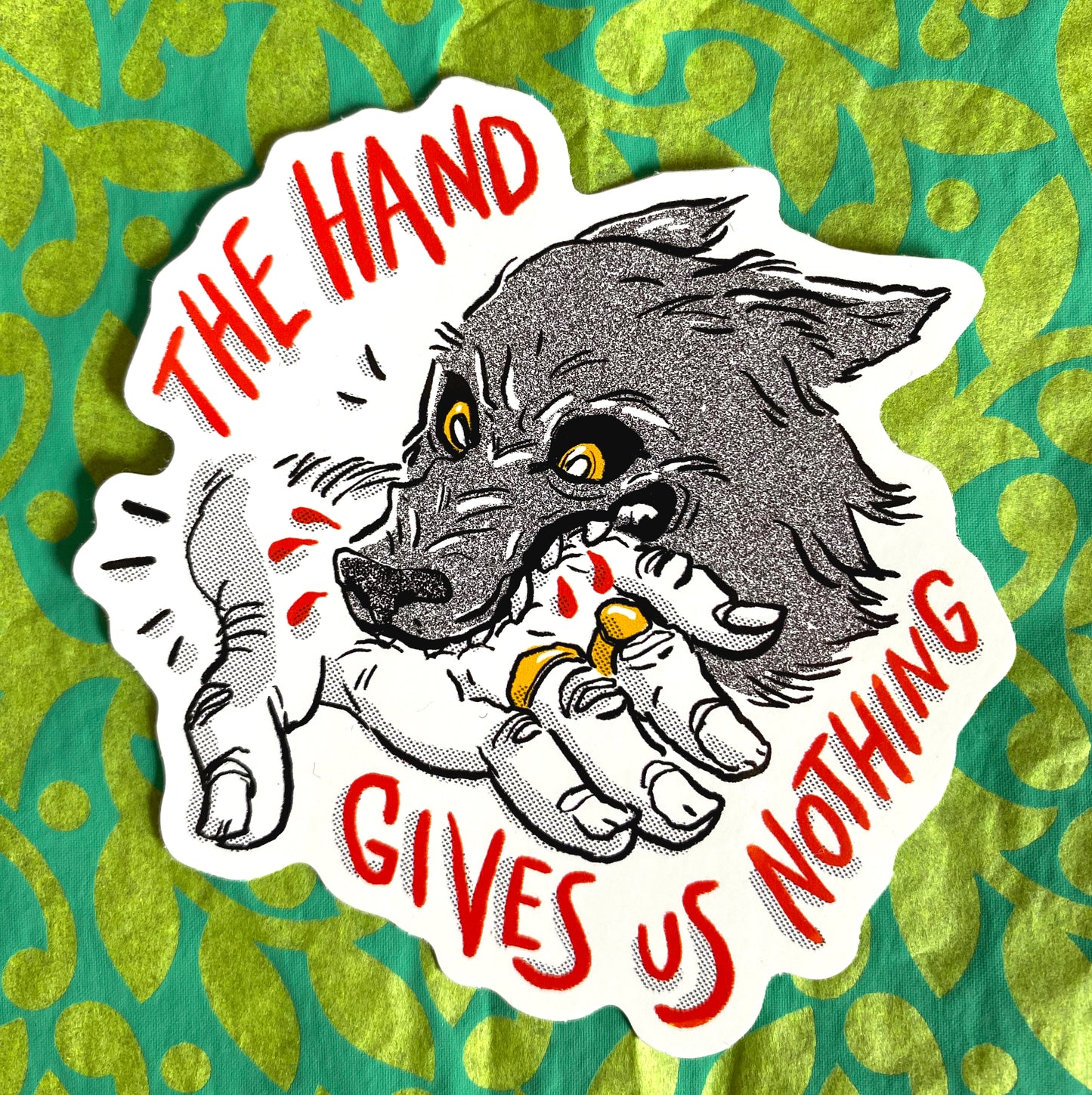 The Hand Gives Us Nothing Sticker