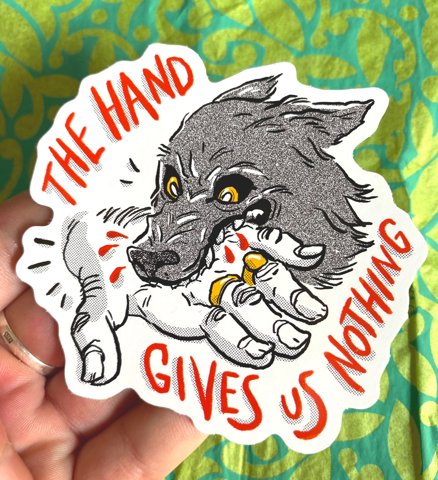 The Hand Gives Us Nothing Sticker